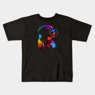 Psychedelic Puppy Silhouette #3 Kids T-Shirt